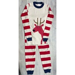 Hanna Andersson HA Reindeer Christmas Boy Girl Pajamas, 120 cm, Size Youth 6-7
